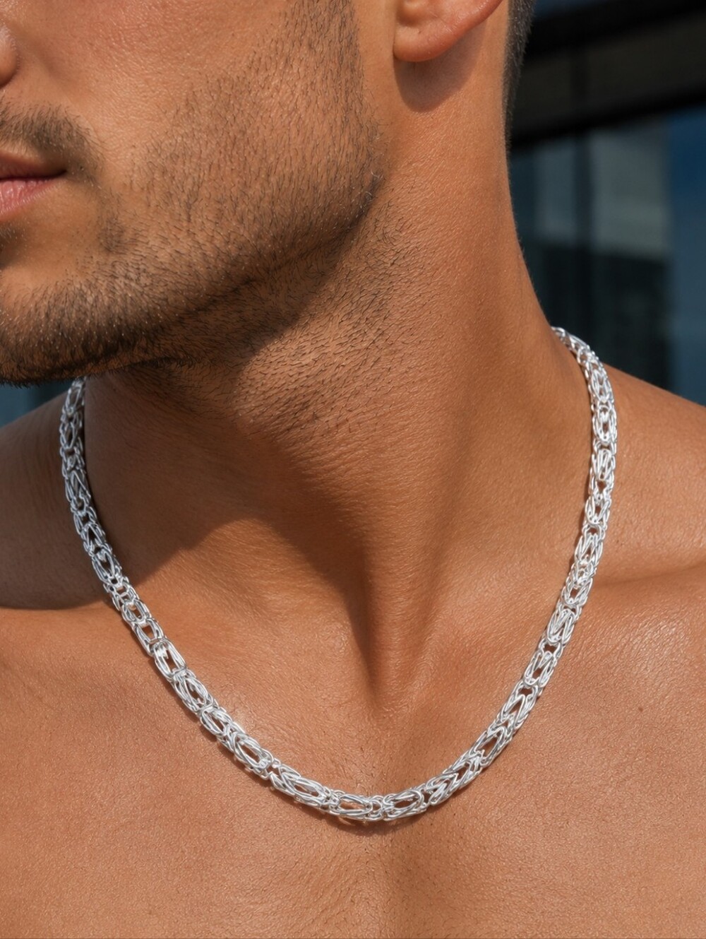 S925 Silvery-Plated Chain Necklace - Perfect Fashion Stylish Men's Accessory